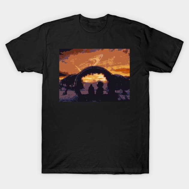 8-Bit Hitchhikers T-Shirt by Calev44